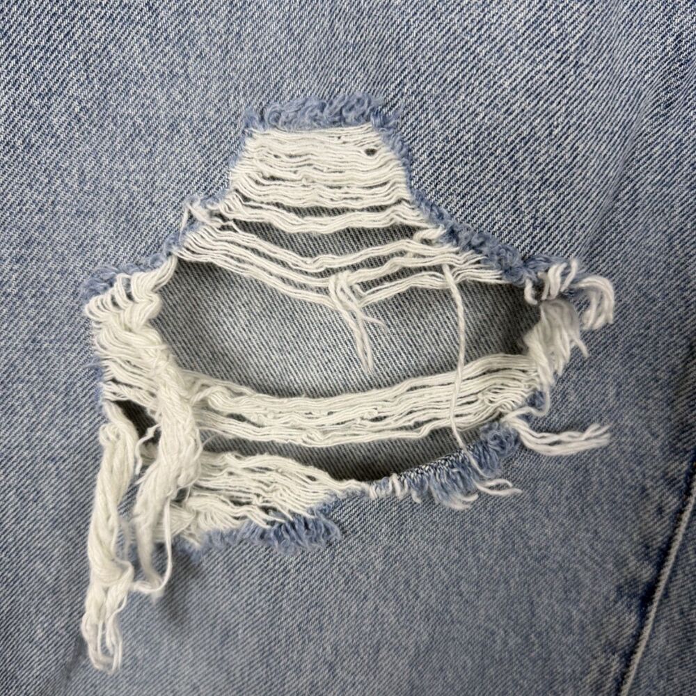 90s baggy de los 90 distressed light wash denim vintage inspired jeans 6 ripped - Picture 10 of 11